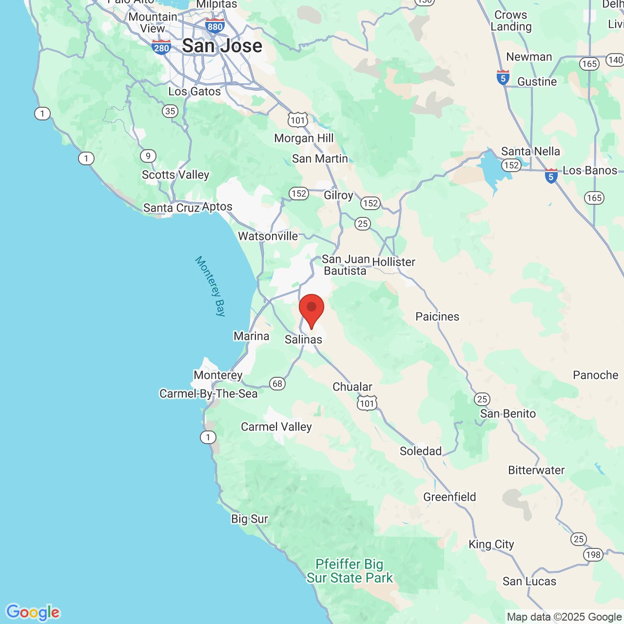 Google map image of our location in 1441 Constitution Blvd Salinas, CA